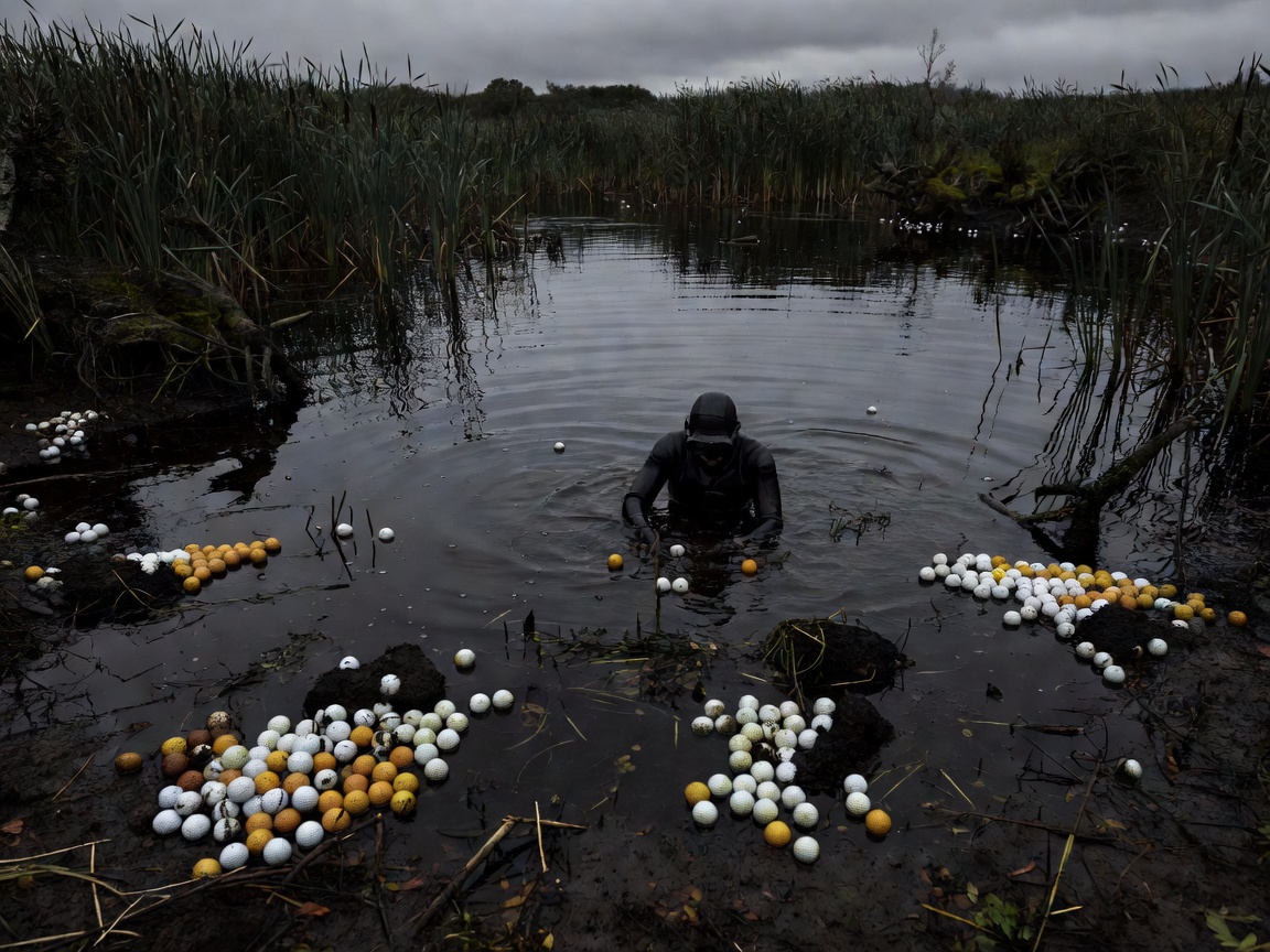 Dark freshwater pond representing a golf-ball recovery dive site